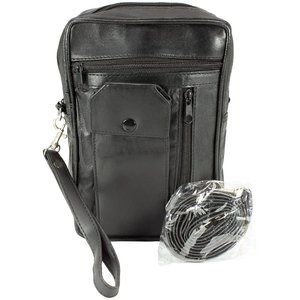 Lambskin Leather Shoulder Travel Bag Phone Organizer Bag